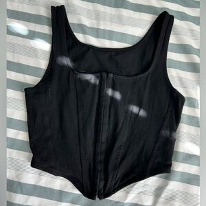 YesStyle black corset tank top